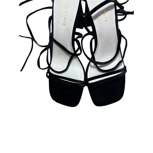 Women's Altar'd State Black Platform Sandals Heel Shoes 10 Block Strappy - Picture 4 of 11